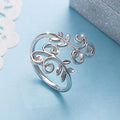 European American Metal Floral Vine Leaf Ring Adjustable Open Finger Ring For Women Fashion Jewelry view 2