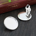 20mm Inner Tray Iron Clip On Earring Findings For Non Pierced DIY Jewelry Accessories Earrings view 4
