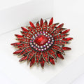 Alloy Rhinestone Sunflower Brooch Pin For Dresses And Cardigans view 3