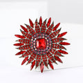 Alloy Rhinestone Sunflower Brooch Pin For Dresses And Cardigans view 2