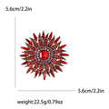 Alloy Rhinestone Sunflower Brooch Pin For Dresses And Cardigans view 4