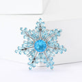 Copper Zircon Snowflake Brooch Pin For Women's Elegant Apparel view 2