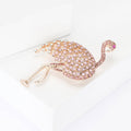 Alloy Full Rhinestone Flamingo Brooch Pin For Coats And Suits view 3