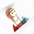 Acrylic Cat Girl Brooch For Creative Women's Cardigan Accessories view 3