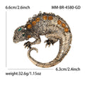 Metal Alloy Lizard Brooch Pin For Men's Suit And Coat Decor view 6