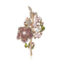 Alloy Rhinestone Rose Bouquet Brooch For Elegant Women Apparel view 5