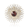 Alloy Rhinestone Sunflower Brooch Pin For Women Suit Shawls view 5