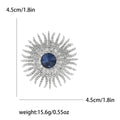 Alloy Rhinestone Sunflower Brooch Pin For Women Suit Shawls view 6