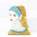 Acrylic Blonde Girl Brooch Pin For Women's Fashion Clothing view 1
