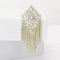 Alloy Rhinestone Diamond Tassel Brooch Pin For Women's Clothing view 2