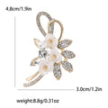Alloy Rhinestone Plum Blossom Bouquet Brooch Pin For Womens Apparel view 6