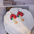 Colorful Mushroom Shape Acrylic Drop Earrings Cute Flower Lightning Yin Yang Pattern Dangle Earrings view 3