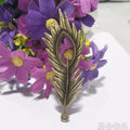 72x28mm Peacock Feather Bookmark Charm Pendant