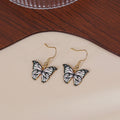 Elegant Enamel Butterfly Drop Dangle Alloy Hooks Korean Creative Fashion Women Earrings view 2