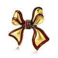 Alloy Gilded Enamel Bow Brooch Pin For Women Apparel view 5