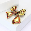 Alloy Gilded Enamel Bow Brooch Pin For Women Apparel view 3