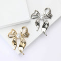 Alloy Pearl Bow Brooch Pin For Elegant Womens Clothing Decoration view 1