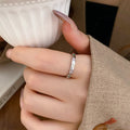 Colorful Zircon Star Geometric Open Copper Ring For Women Luxury Index Finger Jewelry view 4