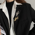 Glossy Alloy Hand Brooch For Women Minimalist Chic Fashion Clothing Accessory view 1