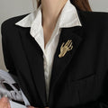 Glossy Alloy Hand Brooch For Women Minimalist Chic Fashion Clothing Accessory view 4