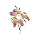 Alloy Rhinestone Orchid Brooch For Women Coats And Suits view 5