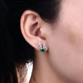 Christmas Cute Deer Antler Animal Stud Earrings With Inlaid Zircon For Women Fashion Jewelry view 3