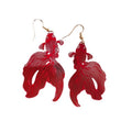 Copper Red Koi Fish Drop Earrings For Hanfu, Vintage New Chinese Statement Animal Jewelry view 5