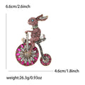 Alloy Rhinestone Cycling Rabbit Brooch Pin For Suits And Cardigans view 6