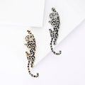 Alloy Rhinestone Enamel Leopard Brooch Pin For Suits And Coats view 1