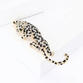 Alloy Rhinestone Enamel Leopard Brooch Pin For Suits And Coats view 3