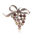 Alloy Rhinestone Grape Brooch Pin For Women's Suits And Cardigans view 5