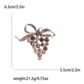 Alloy Rhinestone Grape Brooch Pin For Women's Suits And Cardigans view 4