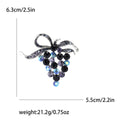 Alloy Rhinestone Grape Brooch Pin For Women's Suits And Cardigans view 6