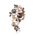 Alloy Rhinestone Pearl Brooch Pin For Dress And Shawl Decoration view 5