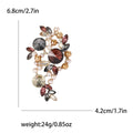 Alloy Rhinestone Pearl Brooch Pin For Dress And Shawl Decoration view 6