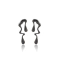 Elegant Irregular Water Drop Abstract Alloy Stud Earrings For Women Minimalist Statement Metal Earrings view 5