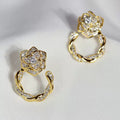 Vintage French Style Floral Earrings Trendy Summer Designer Clover Clip On Earrings For Women view 2