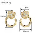 Vintage French Style Floral Earrings Trendy Summer Designer Clover Clip On Earrings For Women view 4