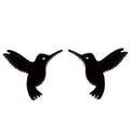 Mini Minimalist Metal Hummingbird Stud Earrings, Tiny Animal Bird Ear Jewelry For Women view 3