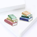 Enamel Rhinestone Alloy Book Brooch Pin For Apparel Decoration view 2