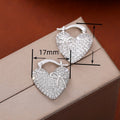 Full Pave Bow Heart Huggie Earrings For Women, Fashion Light Luxury Ear Cuff Jewelry view 4