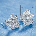 Five Petal Flower Stud Earrings For Women, Korean Commuter Delicate Fashion Ear Jewelry view 4