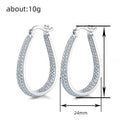 European American Fashion Hoop Ear Cuffs, Simulated Diamond Street Style Runway Earrings view 4