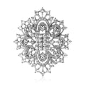 Alloy Rhinestone Brooch Luxury Palace Style Lapel Pin For Dresses view 5