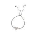 Adjustable Glass Bead Zircon Heart Wave Bangle For Women Light Luxury Fashion Jewelry view 5