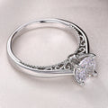 European American Geometric Inlaid Band Ring, Stylish Versatile Wedding Gift Jewelry view 2