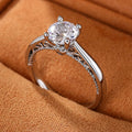 European American Geometric Inlaid Band Ring, Stylish Versatile Wedding Gift Jewelry view 3