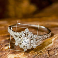 Snowflake Inlaid Ring, Light Luxury Fashion Wedding Band And Elegant Anniversary Gift Jewelry view 4