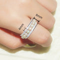 French Slim Waist Faux Pearl Ring For Women With Zircon, Light Luxury Index Finger Jewelry view 4