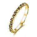 Vintage Carved Floral Vine Ring Antique Finish European Cross Border Fashion Finger Jewelry view 5
